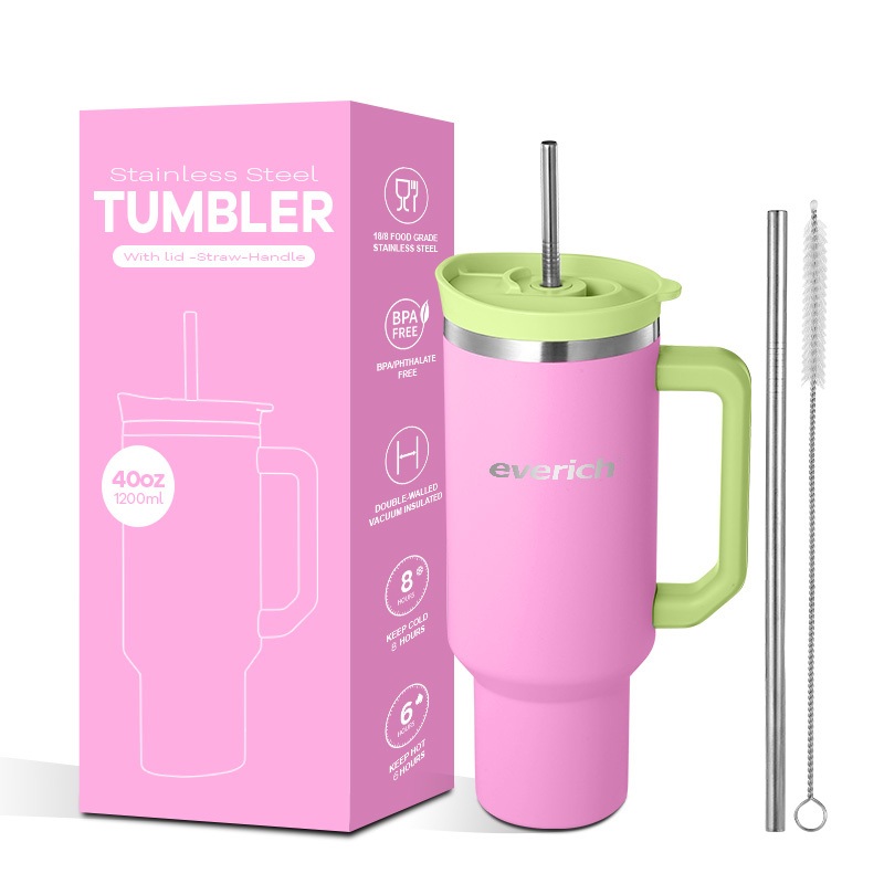 Everich 40oz 18/8 PRO-Grade Stainless Steel Insulation Tumbler with 2-in-1 Lid – Tumbler with Straw and Stainless Steel Tumblers price