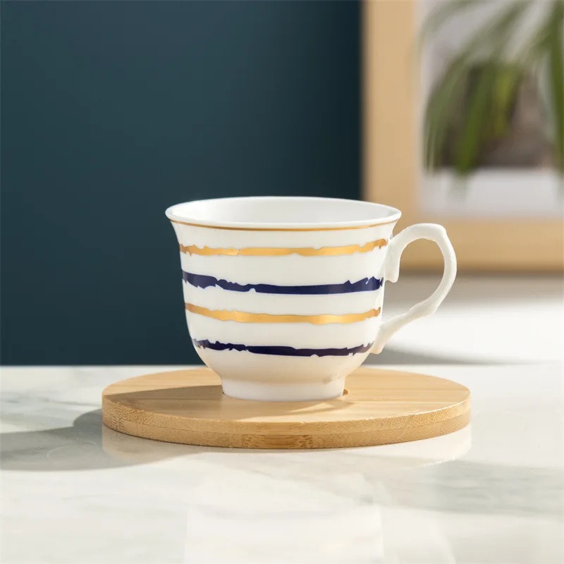 New Arrived 100ml 6PCS Ceramic Coffee Cups and 6PCS Bamboo Dish Set in Color Box Factory Wholesale Low Price – Coffee Cup and Gift price