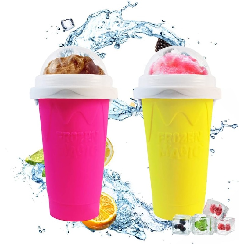 Quick Frozen Magic Squeeze Cup Homemade Summer DIY Milk Shake Ice Cream Maker Cool Stuff Birthday Gifts for Kids – Slushie Maker Cup and Smoothies Cup price