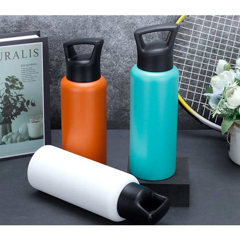 Special Design Travel Bottle Double Wall Straight Thermoses Portable Customized Vacuum Flask with Handle Lid – Water Bottles and Drinkware price