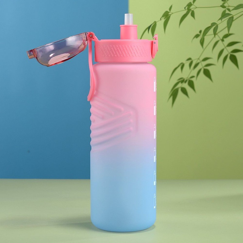 Sublimation Tumbler Leak Proof BPA Free Drinking Water Bottle with Time Marker & Straw to Ensure You Drink Enough Water – Water Bottle and Sports Water Bottle price