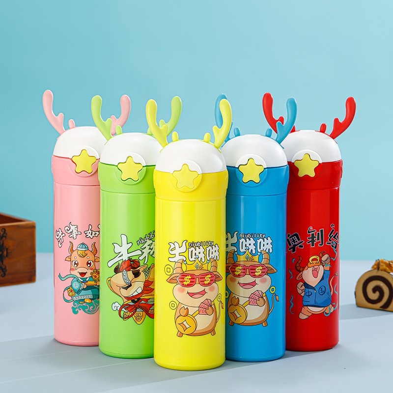 Water Bottle BPA Free with Straw Cartoon Glass Water Bottle School Portable Glass Insulated Water Bottles for Kids – Water Bottle and Glass Water Bottle price