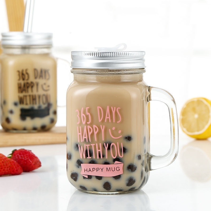 Wholesale 40ml 135ml 350ml 480ml 640ml Glass Mason Jar Fashion Cold Drink Cup with Straw and Lid Glass Jar with Straw – Mason Jar and Mason Jars with Lid price