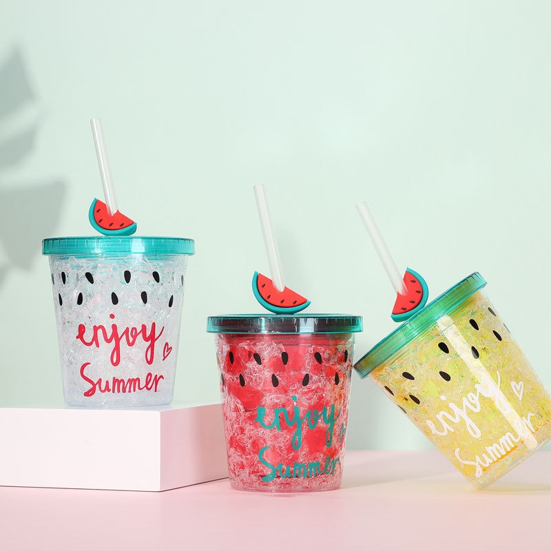 Wholesale Student Double-Layer Plastic Cup with Straw Cover – Plastic Bottle and Pet Bottle price