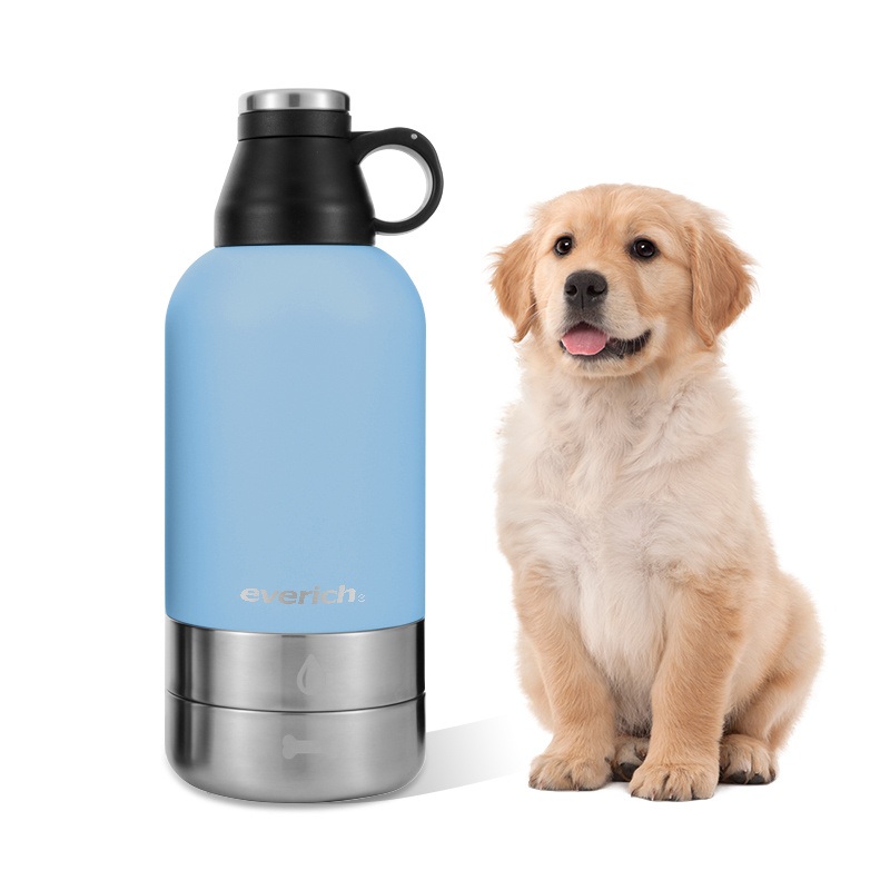 32oz 64oz Food Grade BPA-Free Stainless Steel Water Bottle with Detachable Pet Container for Feed Pet – Vacuum Flask and Feeding Bottle price