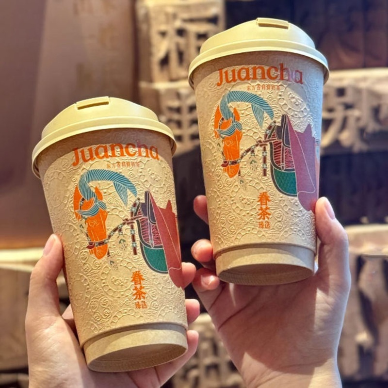8oz 10oz 12oz 16oz Disposable Custom Double Wall UV Printed Embossing Paper Cup Luxury Coffee Packaging Paper Cup – Paper Cup and Coffee Cup price