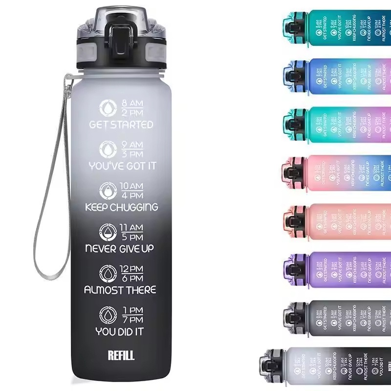 Customized 1 Liter Cheap Promotion Unique Fitness Sport Trinkflasche Mit Custom Logo Tritan Water Bottle with Strap – Sport Water Bottle and Drinking Water Bottle price