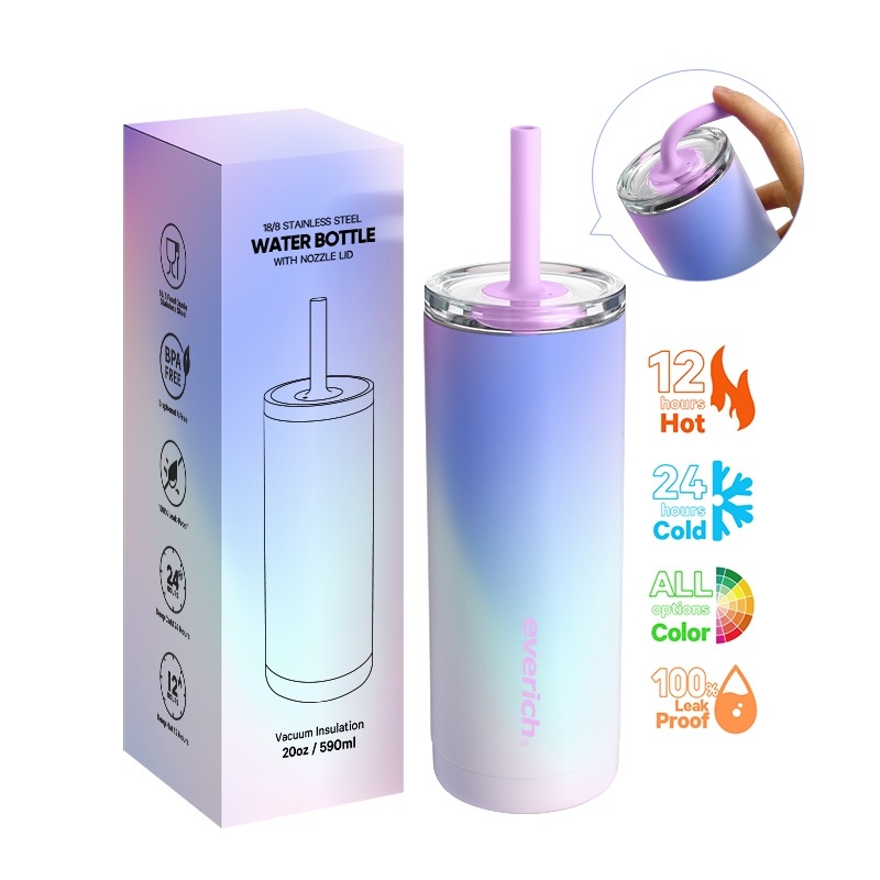 Everich Insulated Stainless Steel Water Bottle with Straw BPA Free – Water Bottle and Bottle price