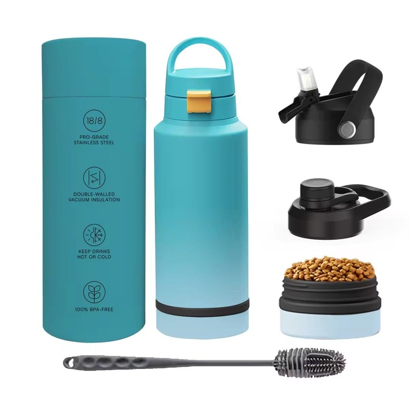 Stainless Steel Water Bottle with Compartment Double Wall Insulated Water Bottle with Storage Case – Double Wall Water Mugs with Storage Case and Water Bottles price