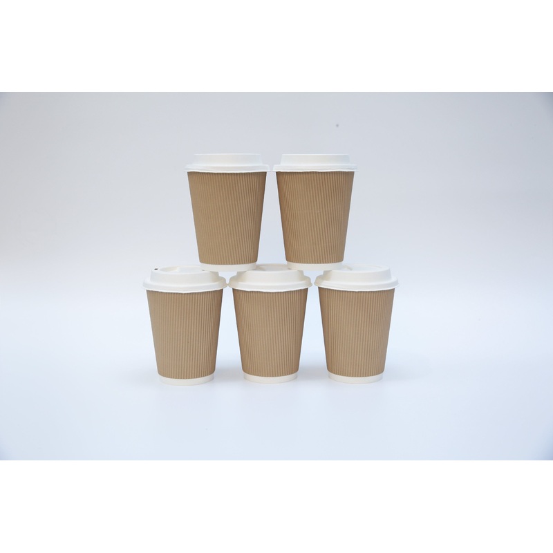 8/12/16oz Disposable Factory Outlet Triple Ripple Paper Cups – Ripple Paper Cups and PLA Paper Cups price