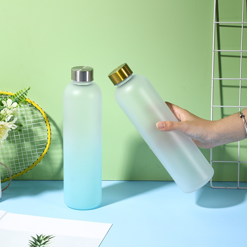 Custom Logo High Borosilicate Glass Frosted Water Bottle Sublimation Student Bottle with Time Scale – Sport Water Bottle and Fitness Sports Bottle price