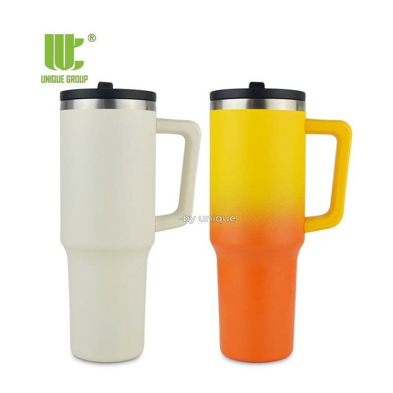Leak-Proof Custom Logo 40oz Tumbler with Straw and Handle Stainless Steel Mug for Brand Merch and Gifts OEM – Custom Tumbler and Branded Stainless Tumbler price