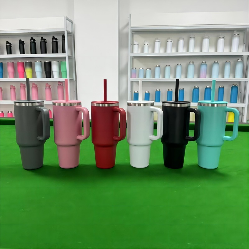 New Food-Grade 304 Stainless Steel 40oz Tumbler Thermos Vacuum Flask Water Bottle with Handle Large-Capacity Straw Insulation Travel Cup – Water Bottle and Thermos price