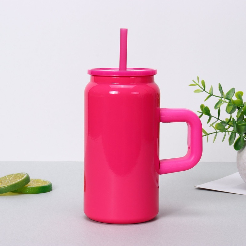 Portable Double Wall American Style Painting Coffee Mug Can 16oz Water Cup with Handle Insulated Cup Stainless Steel Bottle – Car Travel Mug and Stainless Steel Bottle Mug price