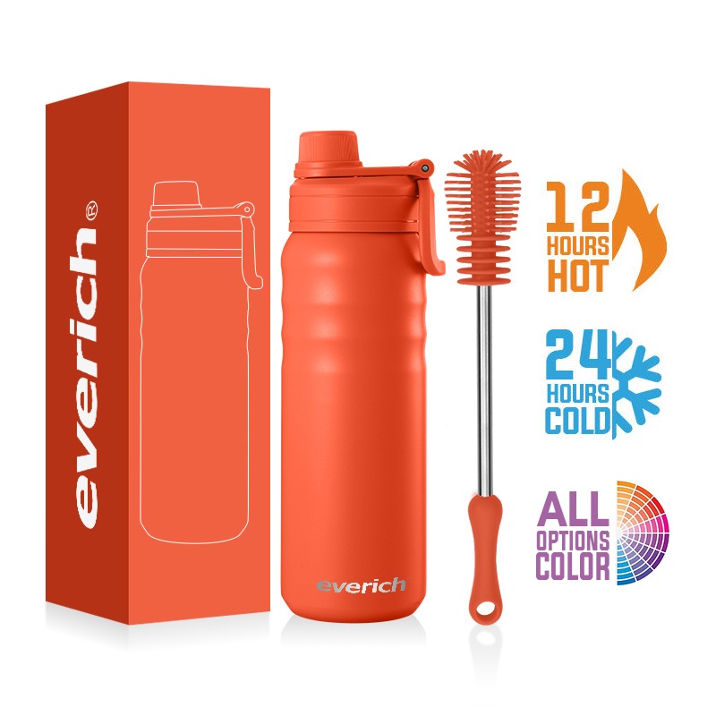 Support Color Logo Surface Package Customization 304 18/8 Stainless Steel Wide Mouth Design Water Bottle with Spout Lid – Stainless Steel Water Bottle and Water Bottle price