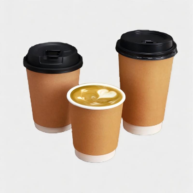 Wholesale Custom Logo Disposable Double Wall Coffee Milk Tea Cups with Lids – Paper Cups and Coffee Paper Cups price