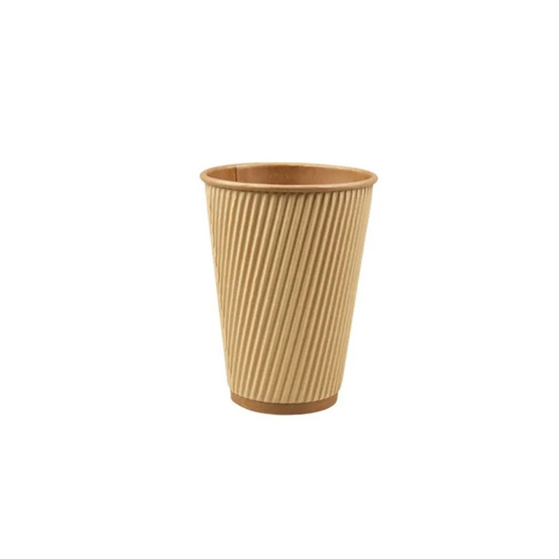 Wholesale Custom Printed Insulated Hot Drinking Corrugated Ripple Wall Coffee Paper Cup – Corrugated Paper Cup and Ripple Wall Cup price