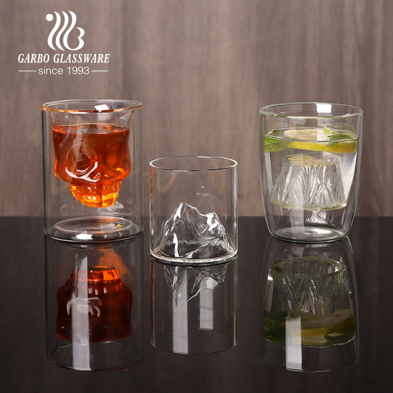 230ml Double Wall Glass Tumbler Wine Beer Glass Cups Clear Borosilicate Glasses Insulted Glassware – Glass Cup and Glass Tumbler price