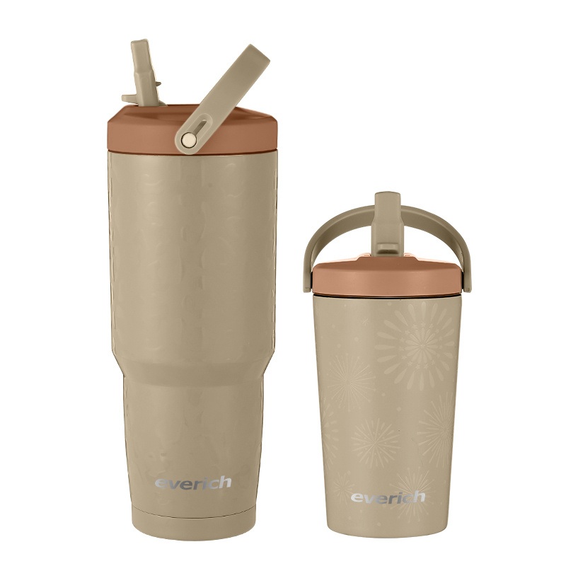 30oz 18/8 Stainless Steel Food Grade Insulated Water Bottle with Flip Straw & Portable Handle – Stainless Steel Water Bottle and Vacuum Cup price