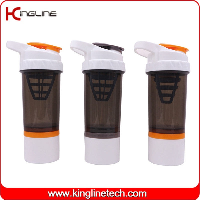 600ml new design shaker bottle water bottle with plastic filter and one container(KL-7092C) – sports bottle and sports water bottle price