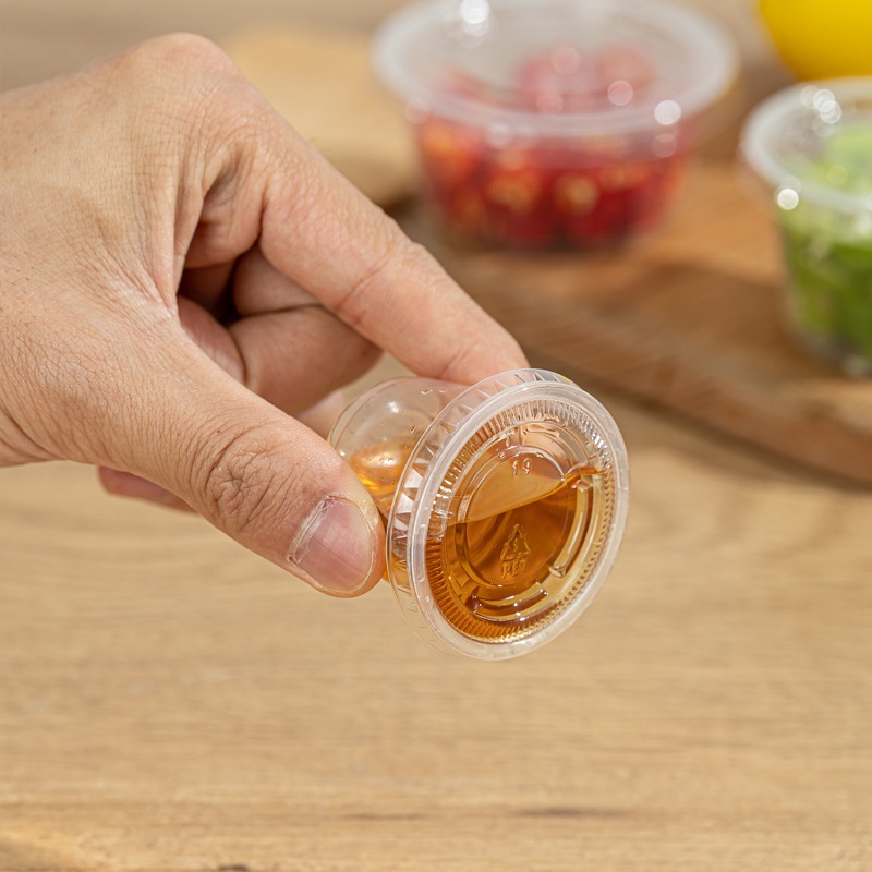 74mm Pet Clear Flat Lid Round Ice Powder Packaging Seal Leak-Proof Cup – Sauce Cup and PP Cup price