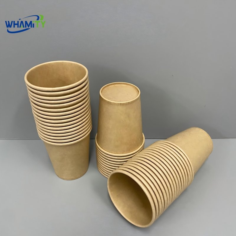 Best Selling Hot and Cold Drinks Kraft Disposable Paper Cup for Fast Food – Single Wall Paper Cup and Paper Cups with Lid price