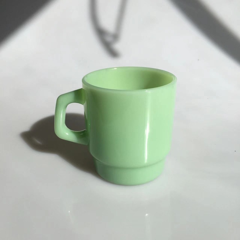 Custom Logo Hot Selling 250ml Opal Cream Coffee Mug Glass Milk Cup – Mug and Ceramic price