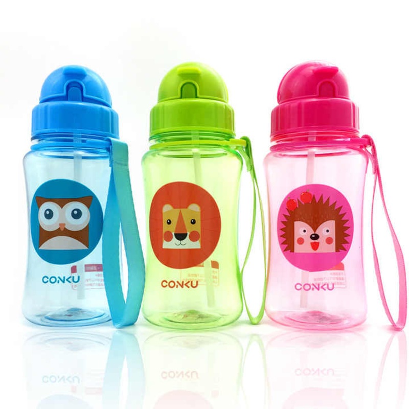 Customizable 0.5L Plastic Children Drinking Bottle with Smart Logo Design Clear Water Bottle with Straw – Sport Water Bottle and Drinking Bottle price