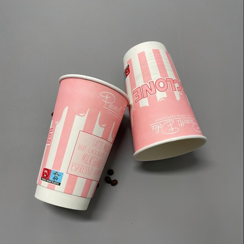 Double-Insulated Disposable 500ml Milk Tea Cup Paper Hollow Coffee Cup with Takeaway Packaging for Parties – Double Wall Paper Coffee Cup and Take out Coffee Paper Cup price