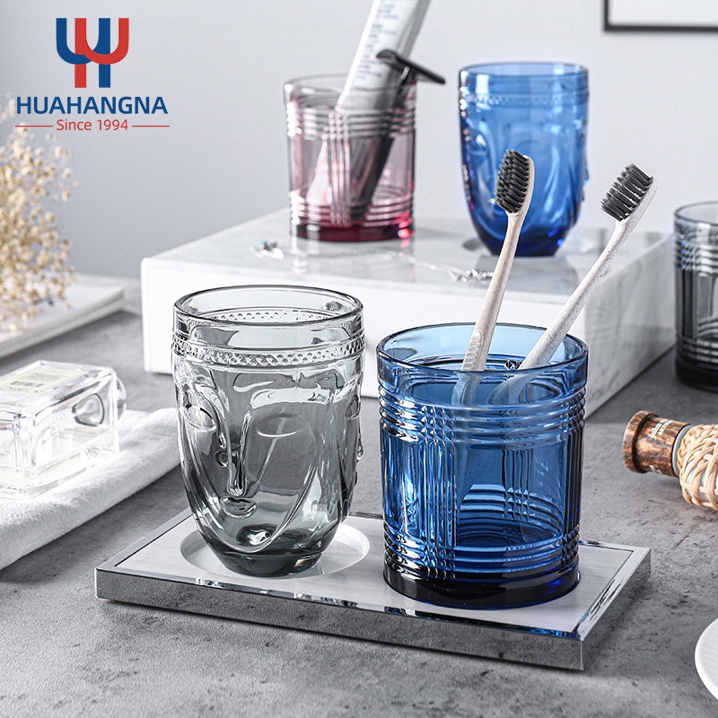 Face Shape Frosted Coffee Mug Heat Resistant Unique Glass Tea Cups Art Creative Glassware Drinking Cup – Drinking Glass and Water Glass price