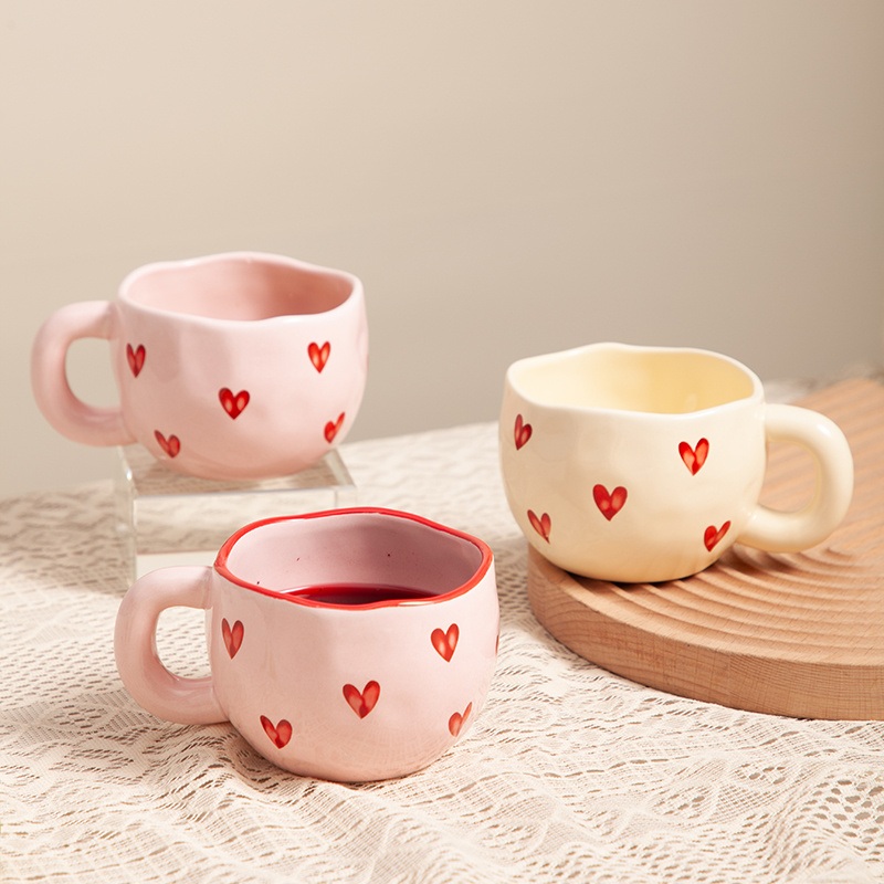 Heart Custom Gift Porcelain Couple Lover Coffee Cup Ceramic Valentines Mug – Mug and Ceramic price