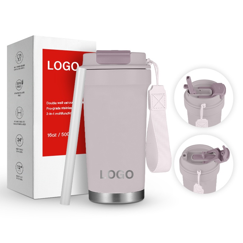 Hotsale BPA-Free 316 Stainless Steel Double-Wall Vacuum Insulated Coffee Mug Tumbler with Sealed&Leak-Proof 2 in 1 Straw Flip Lid – Mug and Coffee Mug price