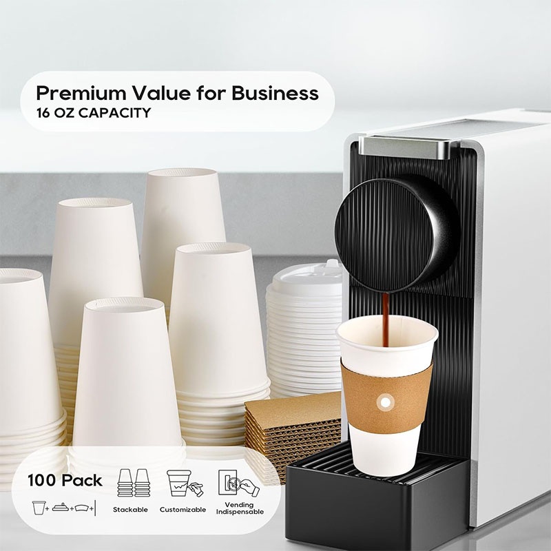 Instant Drink 100% Biodegradable Eco-Friendly Disposable Single Wall PLA PE Coating Paper Coffee Cups – Paper Cups and Coffee Cups price