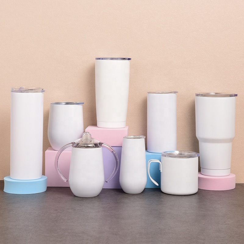 Keep Cold Leak Proof Bulk High Quality Milk Camping White Custom Logo Printed Thermal OEM Portable Blank Sublimation Mug with Straw – Sublimation Mug with Straw and Portable Blank Mug price