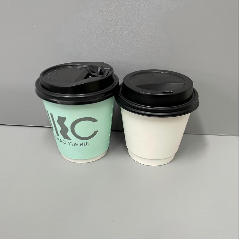 Personalized Disposable Beverage Paper Cups with Corrugated Double-Layer – Biodegradable Double Wall Coffee Cup and Eco-Friendly Disposable Cups price