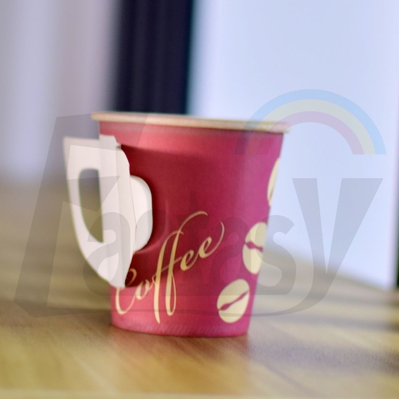 Takeout Milk Customizable Custom Modern Customization Customized Pringting Paper Handle Cup – Paper Cup and Paper Handle Cup price