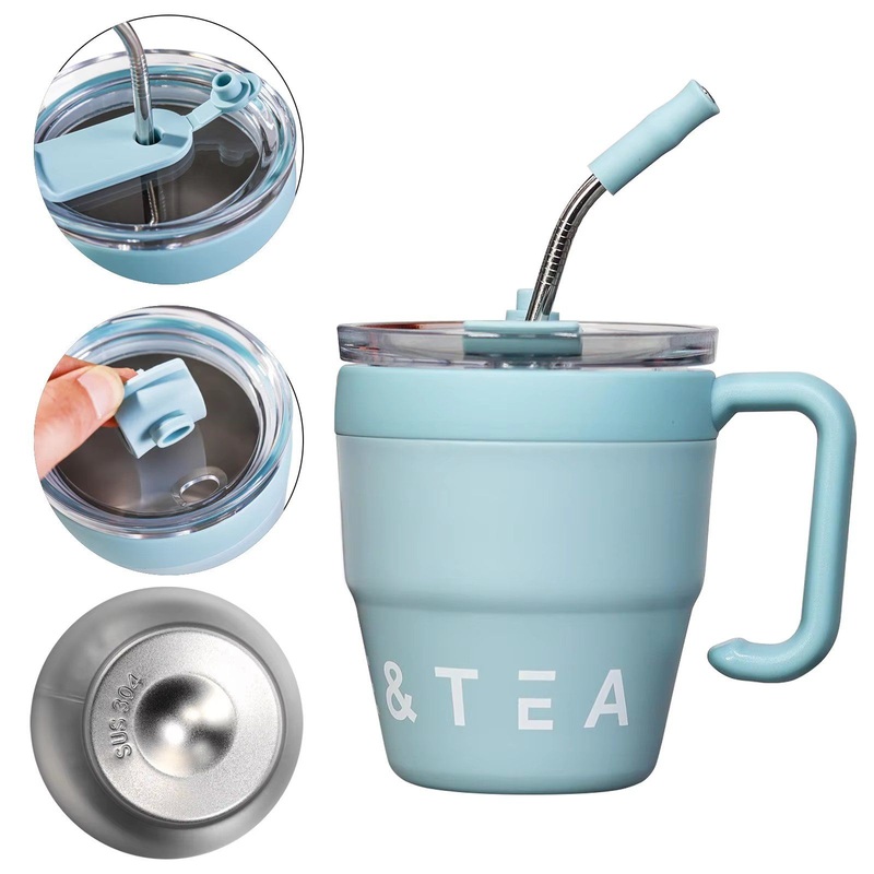 450ml Ideal Travel Mugs Reusable Coffee Cup with Lid and Handle Stainless Steel Insulated Coffee Mug for Hot & Cold Drinks – Vacuum Insulated Coffee Mug and Thermo Coffee Mug price