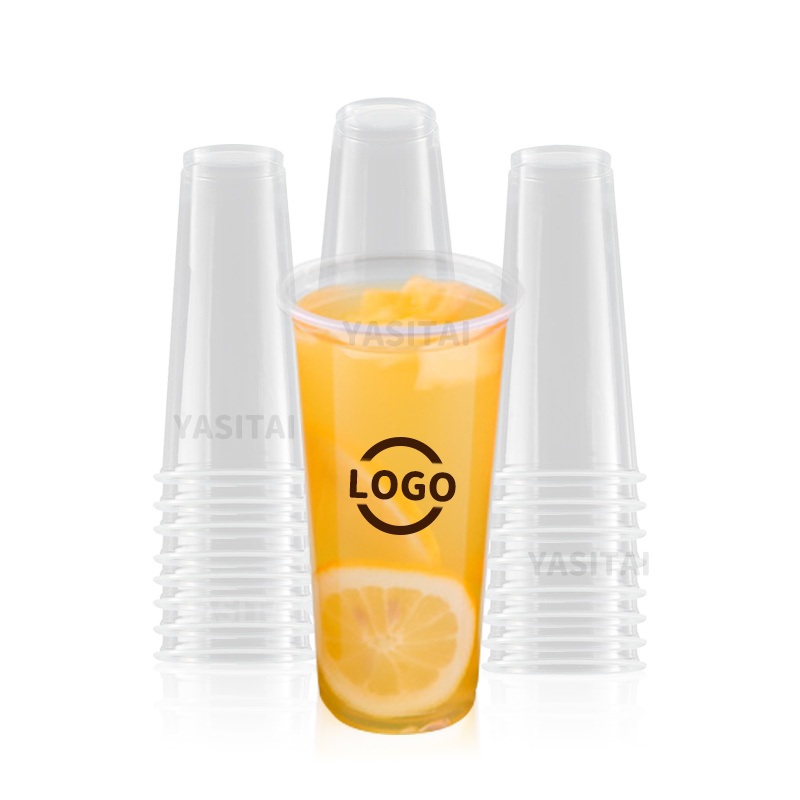 Custom Logo Printed PP Transparent Biodegradable Drink Coffee Clear 12oz 16oz 22oz Cold Disposable Plastic Cups with Lid – PP Cup and Bubble Tea PP Cup price