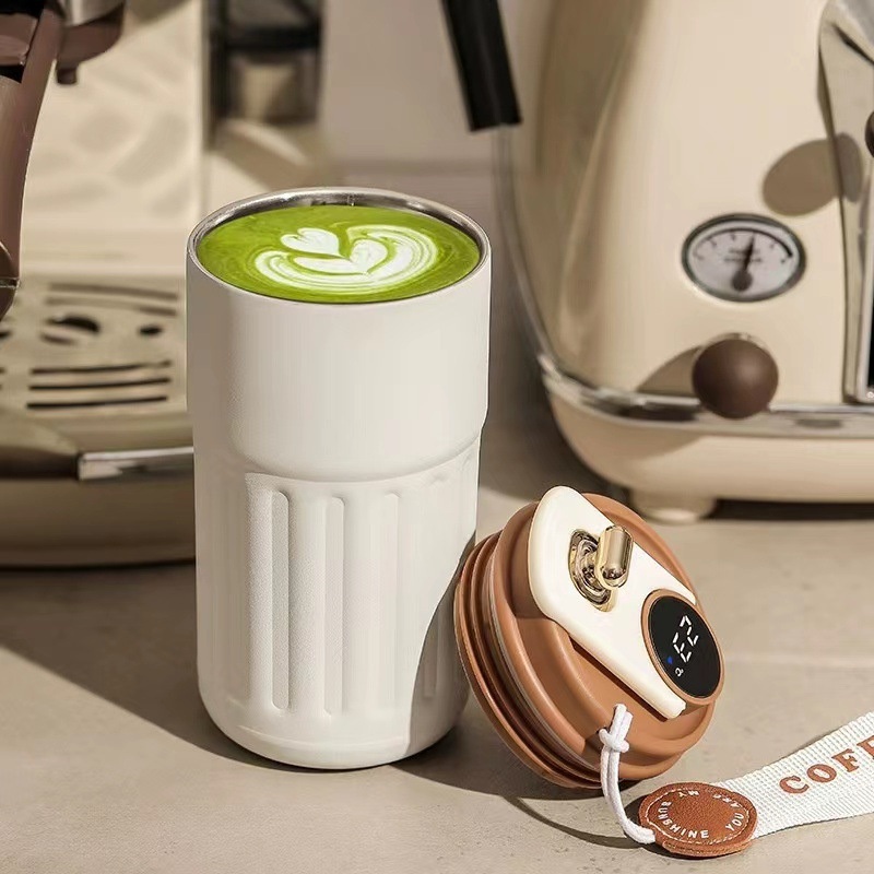 Custom Logo Temperature Display Travel Insulated Stainless Steel Water Bottle Cup Tumbler Digital LED Temperature Smart Thermal Coffee Mug – Coffee Mug and Cup Mug price
