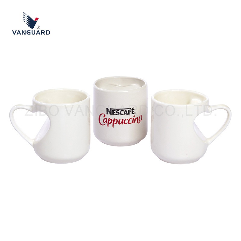 Custom Valentines Day Gift Mug Ceramic Couple Mug White Milk Mug with Heart-Shaped Handle – White Milk Mug and Ceramic Couple Mug price