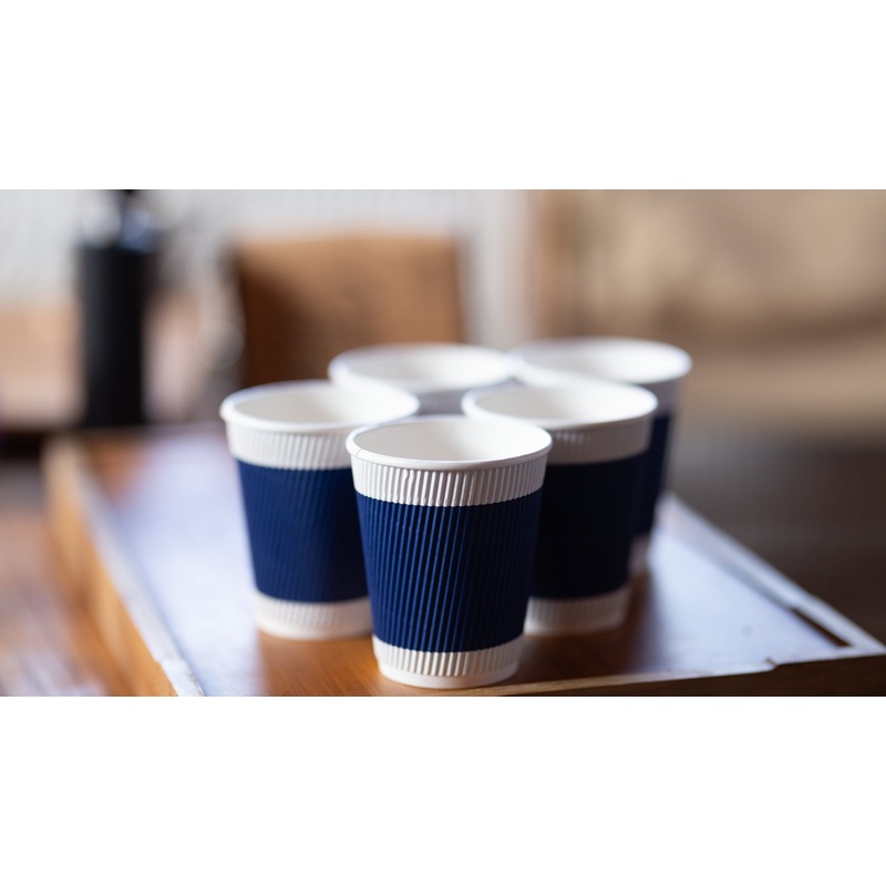 Disposable Ripple Wall Paper Cup Takeout Hot Drinks Cup with PS Lid – Cup and Cups price