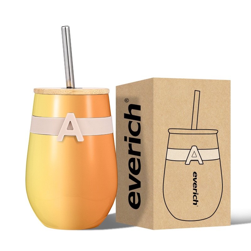 Everich BPA-Free 18/8 Stainless Steel Wine Tumbler Cups with Steel Straw Easy to Drink – Wine Tumbler and Tumbler with Straw price