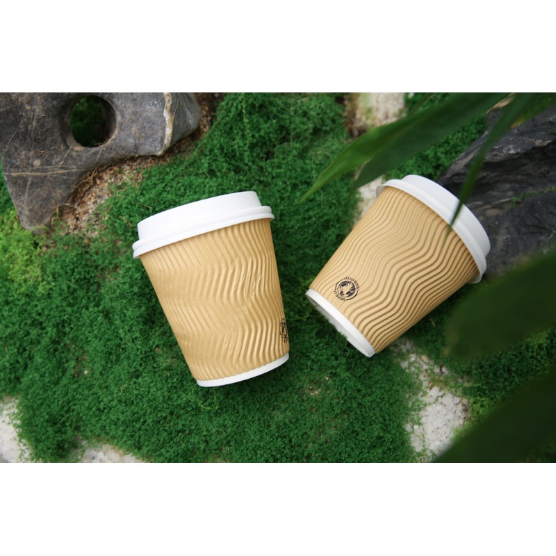 Factory Eco Friendly Ripple Wall Paper Coffee Cup Custom Logo Biodegradable Disposable Paper Cups – Paper Cups and Ripple Paper Cup price