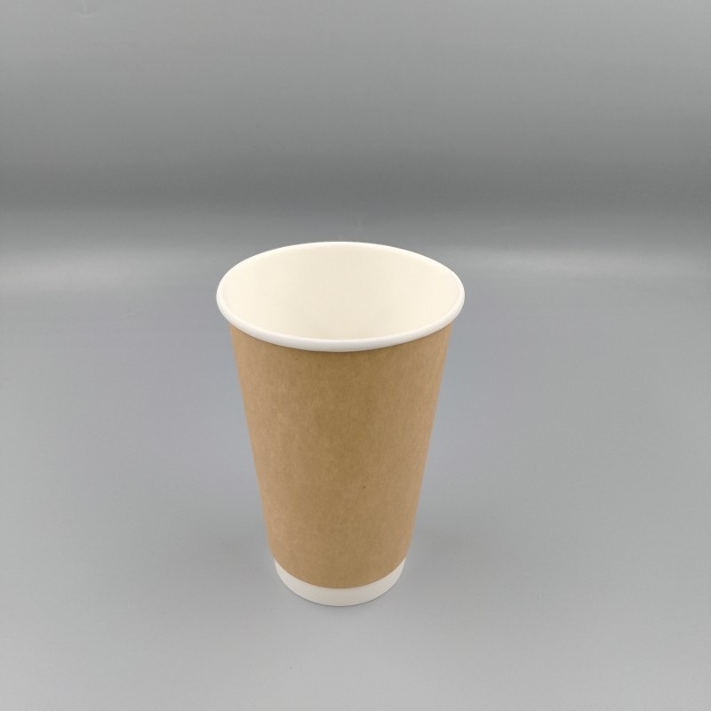 Hot Sale Disposable Double Wall 8oz 12oz 16oz Kraft Paper Coffee Cup – Paper Cup and 8oz Paper Cup price