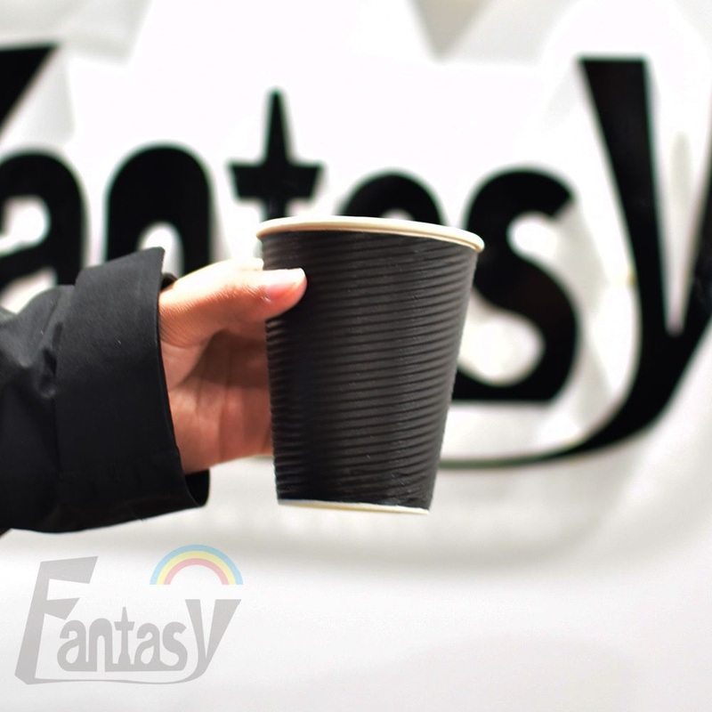 Takeaway Customized Yogurt Bubble Tea Mineral Wine Ripple Wall Paper Coffee Cup – Ripple Paper Cup and Customized Size price