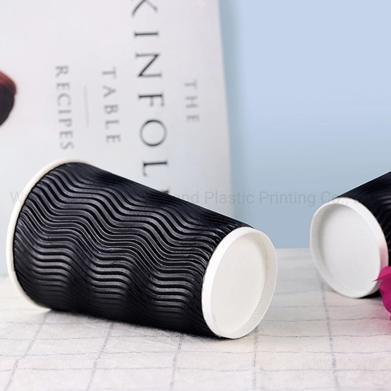 16oz Disposable Ripple Wall Paper Cup with Lid for Coffee Cup Hot Cup – Ripple Wall Cup and Paper Cup price