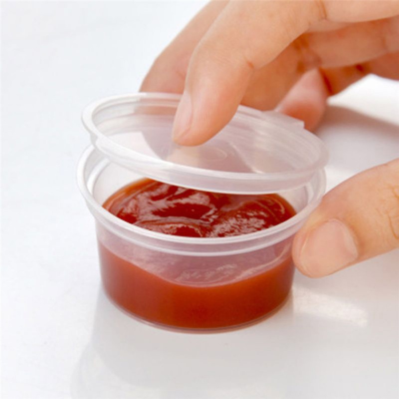 1oz 1.5oz Disposable Sauce Cups Plastic Clear Food Storage Containers Takeaway Sauce Cup with Lids Small and Portable – 1oz 1.5oz Disposable Sauce Cups and Plastic Clear Food Storage Containers price