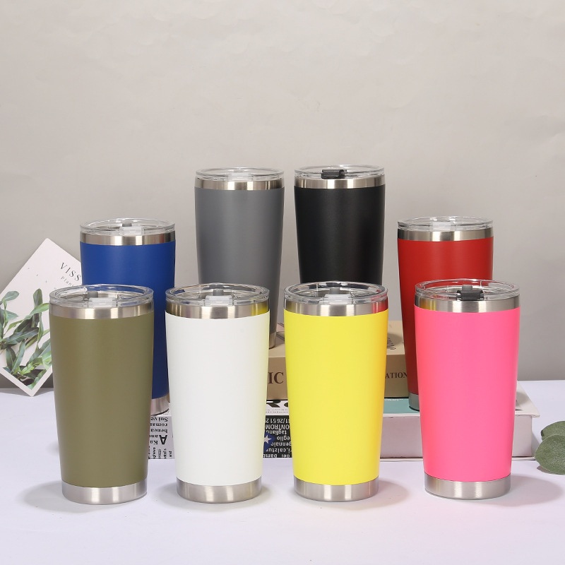 Customized Logo 20oz Tumbler Cup Stainless Steel Powder Coated Colors Vacuum Insulated 20oz Tumbler Bulk Water Bottle with Straw – Water Bottle and Stainless Water Bottle price