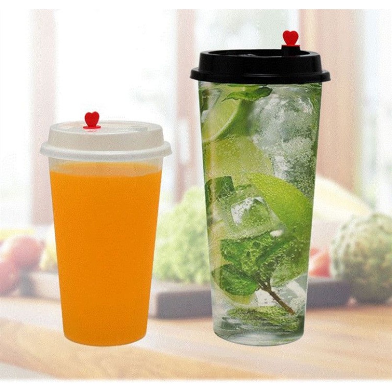Disposable 90 Cups Disposable Plastic Cup with Cover Drinks Milk Tea Custom Logo – Plastic Cup and Disposable Cup price