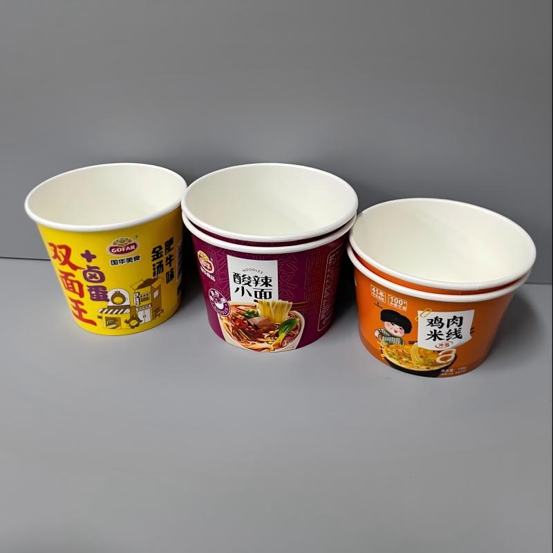 Eco Friendly Disposable Takeaway Food Container Kraft Paper Noodle Bowls Hot Soup Cup – Eco Friendly Paper Soup Cup and Paper Noodle Bowls price